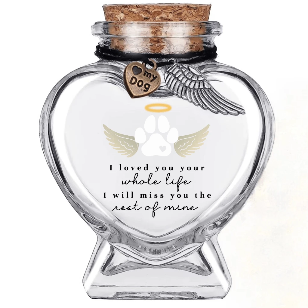 Pet Hair Memorial Bottle, Pet Fur Keepsake, Pet Hair Memento, Pet Memorial Urn Box For Ashes