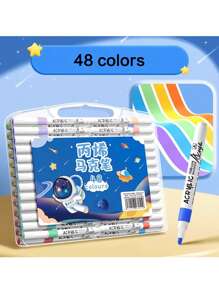 New Acrylic Marker Student Watercolor Pen Art Painting Special Color Opaque Stackable Color Marker Set - Pink - View 19