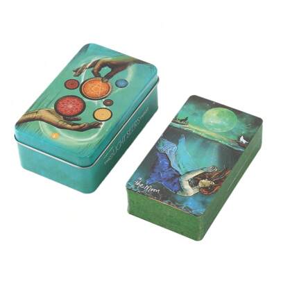 78pcs Light Seer Tarot Cards With Iron Box, English Version Fortune Telling Game Cards, Suitable For Females As Halloween, Christmas, Valentine's Day, New Year Gifts (PDF Guidebook)