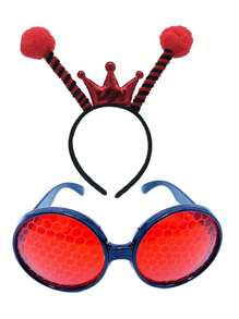 黃色蜜蜂派對服裝套裝，包括蜜蜂翅膀、服裝、頭帶和眼鏡 - 彩色 - 查看 7