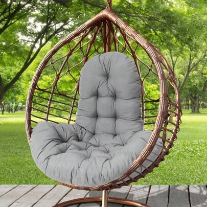 LIVINGANDHOME Living And Home 3 Colors Outdoor Tufted Hanging Egg Chair Thick Cushion,Swing Chair Pad,Swing Chair Seat Cushion,Bench Cushion,Sun Lounger Rocking Cushion,Hanging Chair Backrest Pillow,Soft Comfortable Basket Chair Seat Cushion,Hammock Chair Seat Pads,Sofa Cushion,Chair Seat Mat For Relaxer Patio Garden Lounge