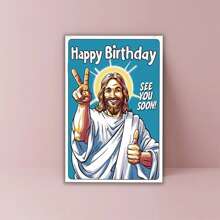 1 张有趣且富有创意的生日贺卡（6.5*4.5 英寸）适合送给家人、朋友、同事、长辈、小型企业用品、感谢卡、生日礼物（信封、贺卡）、圣诞节的创意完美礼物