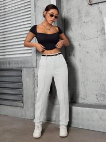 Women Pants - White - View 2