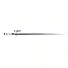 1 Pc Stainless Steel Insertion Taper Pin Threadless Push Pin Screw Connect Piercing Tools 20G 18G 16G 14G G23 Titanium Hypoallergenicity - Silver - View 7