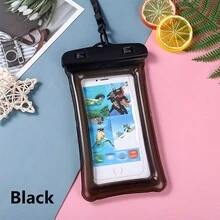 1入通用海灘游泳池防水手機袋，手機防水防塵袋，通用手機保護袋，透明保護袋，配實色，適用於沖涼、戶外活動、漂流、游泳、潛水、泳池、浴室、手機保護袋-保護您手機不受水損 - 彩色 - 查看 7