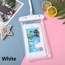 1入通用海灘游泳池防水手機袋，手機防水防塵袋，通用手機保護袋，透明保護袋，配實色，適用於沖涼、戶外活動、漂流、游泳、潛水、泳池、浴室、手機保護袋-保護您手機不受水損 - 彩色 - 查看 6