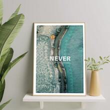 單片海岸風景啟發畫無框畫，北歐風格聚酯纖維浪花圖騰鳳梨長方形壁畫，適用於客廳、臥室、書房家居裝飾 - 彩色 - 查看 16