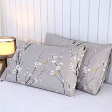 Copriletto a tre pezzi in stile moderno con fiori, confortevole, soffice e traspirante in fibra di poliestere, adatto a tutte le stagioni per la camera da letto