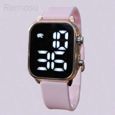Relógio Femenino Relógio LED Digital Simples Relógio quadrada Relógio de 2024 novo