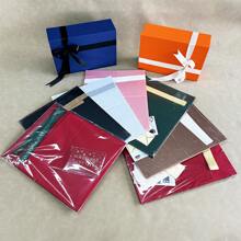 A Set Of High-End One-Piece Foldable Hard Cardboard Flip Ribbon Gift Box Birthday Gift Box Wedding Gift Box Clothing Packaging Gift Box - Black - View 3