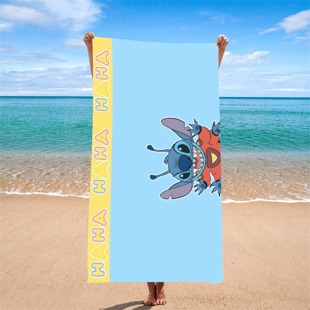 Telo Mare Bambina Stitch - Microfibra 140x70cm, Asciugatura Rapida, Ultra Morbido - Foto 5