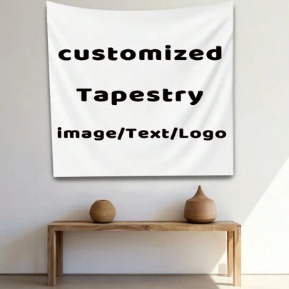 1pc Customizable Personalized Tapestry With Photos And Text, For Birthday, Wedding, Halloween, Christmas, Party, Father's/Mother's Day, Home Decor, Bedroom Aesthetics, Flag For Room, Room Decor, Tapestry, Wall Decor, Wall Art, Christmas Decor, Custom Tapestry, Custom Flags, Flags For Room, Tapestry,Breathable,Lightweight,Washable,Funny,Cute,Love,Soft,Comfortable,Elegant,Simple,Custom,Personalized,Unique,Ideal Gifts For Him,Ideal Gifts For Her,Him,Her,Boyfriend,Girlfriend,Dad,Mom,Family,Friends,Pets,Son,Daughter,For Anniversaries,For Mother's Day,For Birthdays,For Valentine's Day,For Graduation,For Father's Day,For Children's Day,For Weddings,For Housewarming,Sofa,Bed,Car,Tea Room,Bedroom,Bathroom,Living Room,Dining Room,Season Picks,Home Textile,Customized Tapestry