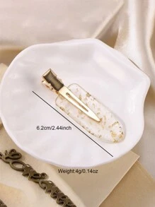 DIYPLUS 2pcs/4pcs Set Glittery Gold Bridal Hair Clips, Perfect Engagement/Wedding Gift, Includes Card Paper (Gold Color) Claw Clips Hair Claws Hair Barrettes