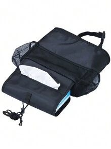 1pc-Black Car Seat Back Storage Bag With Thermal Insulation And Cold Insulation - Rear Seat Storage Bag - Multi-Pocket Travel Storage Bag, Storage Bag For Storing Items When Traveling, Multi-Functional Storage Bag, Suitable For Driving And Traveling By Car, Can Be Stored At Home And In The Bedroom, Convenient Store Things And Save Space