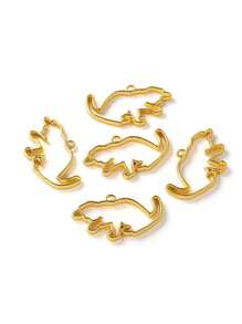 5pcs Cat Border Resin Molds, Silicone Geometric Hollow Metal Frame Bezel, Epoxy Resin Molds Pendant For DIY Jewelry Making - Yellow Gold - View 12