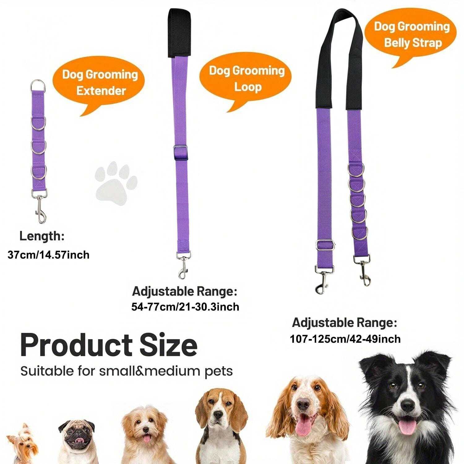 Dog Grooming Belly Strap Dog Grooming Table Arm Extender With Clamp