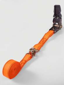 faming Cargo Binding With Ratchet Rope Tightener Orange Belt Steel Hook 2.5CM Wide 3 Meters Long Polyester Checked Goods Fixed Rope Withstand 800 Pounds Lock Is Not Loose Load Strap Rubber-Coated Handle - Orange - View 2