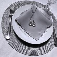 Table Napkins - Silver Gray - View 2