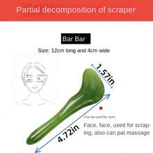 Bộ dụng cụ mát-xa Gua Sha 7 chiếc - Bấm huyệt trên mặt bằng nhựa tự nhiên Thanh thư giãn cơ đầu tự nhiên, Nâng cơ mắt & cằm đôi, Lược kinh tuyến & Bảng làm đẹp - Nhiều màu - Xem 5