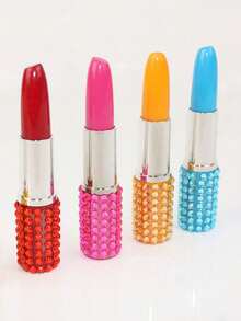 1 szt. Długopis w kształcie szminki wysadzany diamentami, urocze artykuły papiernicze dla studentów, pisanie podpisów i artykuły biurowe - Wielokolorowe - Zobacz 11