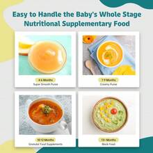 Conjunto de licuadora para alimentos para bebés Morfone 17 en 1, procesador de alimentos para bebés para frutas y carnes con contenedores para alimentos para bebés, chupete y regalo esencial para bebés - Tipo de Enchufe A USA (110-127V) - Ver 3