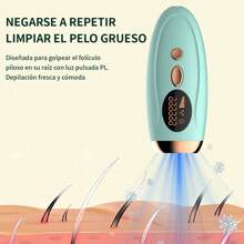 Dispositivo de depilación láser permanente con flash IPL 999,999,Rejuvenecimiento de fotones, pulso fuerte, afeitadora indolora para todo el cuerpo, adecuada tanto para hombres como para mujeres.5 modos diferentes de afeitadora eléctrica - verde menta - Ver 7