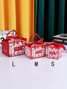 Caja de regalo para bebé, caja de embalaje de regalo para recién nacido portátil, bolsa de regalo creativa (colores aleatorios) - Rojo - Ver 7