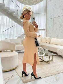 Women Dresses - Màu be - Xem 2