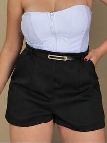 Women Shorts - 黑色 - 查看 4