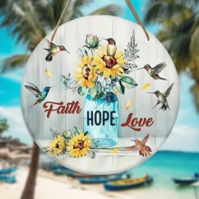 1 Biển Hiệu Vòng Tròn Bằng Gỗ, Mảng Gỗ Tròn Kiểu Cổ, Trang Trí Treo Tường Cho Phòng Trẻ Em, Biển Hiệu Trang Trí Ngày Lễ & Trang Trại (8 Inch*8 Inch*20cm*20cm) - Nhiều màu1 - Xem 7