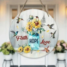 1 Biển Hiệu Vòng Tròn Bằng Gỗ, Mảng Gỗ Tròn Kiểu Cổ, Trang Trí Treo Tường Cho Phòng Trẻ Em, Biển Hiệu Trang Trí Ngày Lễ & Trang Trại (8 Inch*8 Inch*20cm*20cm) - Nhiều màu1 - Xem 4