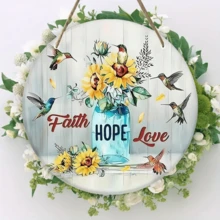 1 Biển Hiệu Vòng Tròn Bằng Gỗ, Mảng Gỗ Tròn Kiểu Cổ, Trang Trí Treo Tường Cho Phòng Trẻ Em, Biển Hiệu Trang Trí Ngày Lễ & Trang Trại (8 Inch*8 Inch*20cm*20cm) - Nhiều màu1 - Xem 6