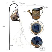 太阳能喷壶灯花园太阳能夜灯艺术 LED 灯带支架淋浴灌溉罐灯串防水金属花园装饰适用于家庭小径和露台庭院和草坪，户外花园照明适用于小径、庭院、露台 - 太陽能庭院燈 - 查看 5