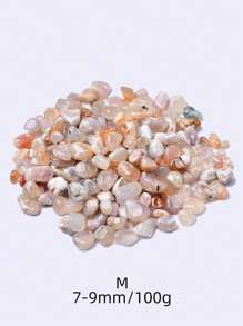 1 件随机颜色 100 克天然樱花玛瑙碎石小珠，水族箱景观装饰，鱼缸底部基质，水族箱鱼类供应