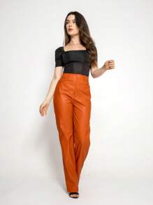 Women Pants - Màu nâu  Mocha - Xem 3