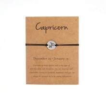 1入組字母細節星座手環,不銹鋼首飾類 - 銀色 - 查看 15