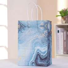 10pcs Marble Gift Bag - Perfect For Party Gifts And Decor - Marble Paper Bag - View 5