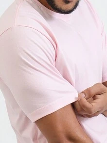 Men T-Shirts - 淺粉色 - 查看 2