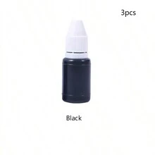 3pcs 10ml Light Sensitive Stamping Ink For Rubber Stamp, Colorful, Small Bottle 10ml Back To School,Back To School,School Supplies - Black - View 8