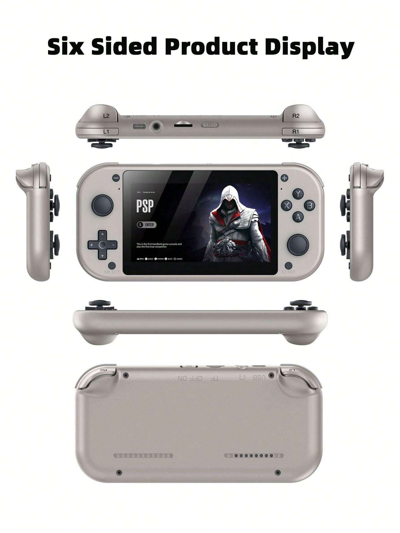 Consola Portátil R36PRO – 3.5 Pulgadas, Pantalla IPS 640x480, 60+ Emuladores, Dual Joysticks Y Batería De 4000 MAh (64GB)