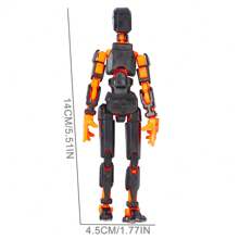 動畫機器人擬人化動作人偶13號幸運機器人13號擬人化行動玩具T13行動人偶3D列印多節可動Nova 13行動人偶玩具多種顏色 - 均碼 - 查看 2