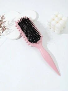 新款造型刷，1pc野豬鬃毛抗毛躁梳子，適用於夾結頭髮，造型和修飾工具