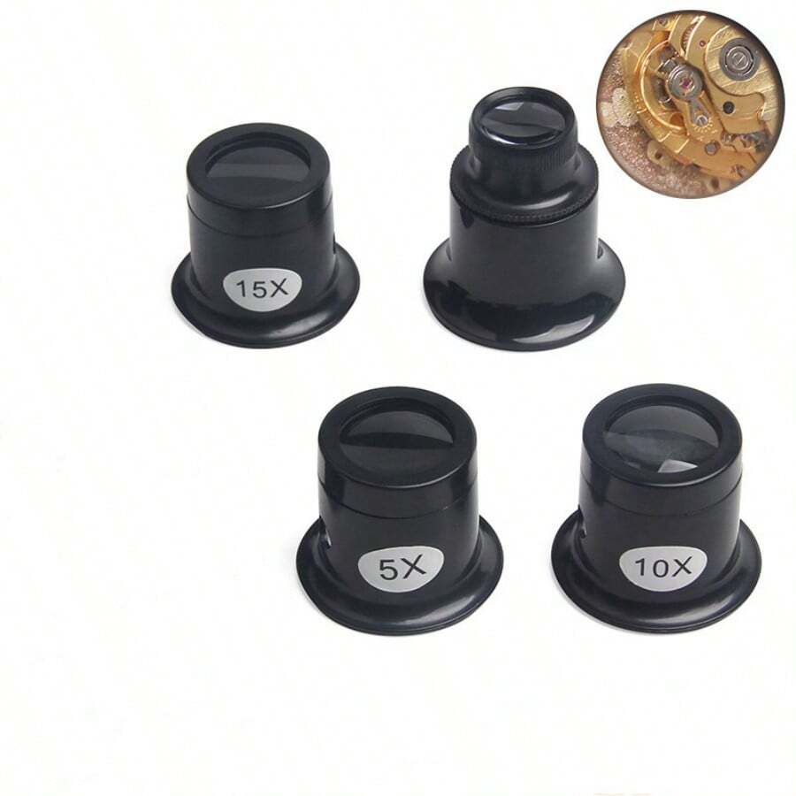 4PCS Watch Repair Tool Watch Repair 5 To 20 Times Magnifying Glass Goggles Goggles Watch Repairing Magnifying Glass Set