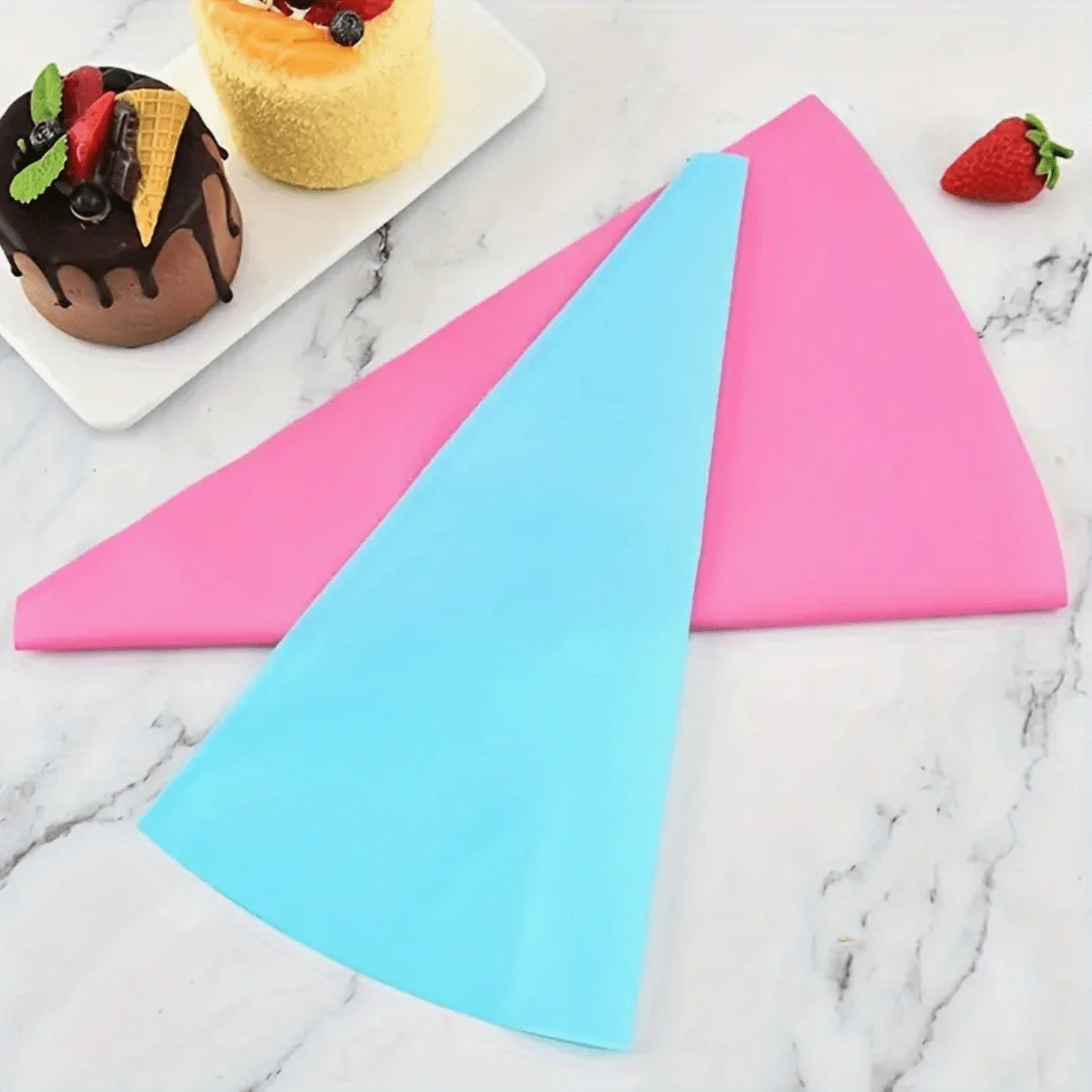 Saco para Confeitar de Silicone Reutilizável Confeitaria Confeiteiro Cozinha Decoração Cupcake Bolo
