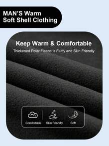 KUTOOK Giacca morbida da uomo, con fodera termica, riccio, adatta per ciclio, allenamento, escursionismo, climbing