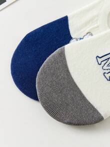 5 双女士短袜、普通款女士短袜、柔软款女士短袜、中筒运动袜、面料款女士短袜、图案袜、可爱袜子、女孩袜子、透明袜、宽松袜、圆领袜、蓝色女士袜子 - 彩色 - 查看 8