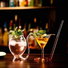 1pc Creative Transparent Glass Vampire Wine Cocktail Glass, Suitable For Daily Use - Clear - View 4