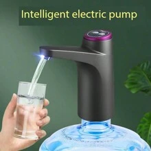 Dispensador de agua eléctrico con USB recargable y base para botella y barril, bomba de agua potable inalámbrico con botón táctil, dispensador de agua automático - bomba de agua electrica - Ver 1
