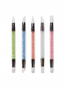 5 chiếc bút silicon hai đầu nghệ thuật làm móng nhiều màu, bút đầu gel nghệ thuật làm móng, que dập nổi sơn tĩnh điện, bút dập nổi, bút chấm, bút vẽ, bút chi tiết và bút vẽ móng tay. - Nhiều màu - Xem 6