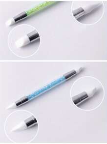 5 chiếc bút silicon hai đầu nghệ thuật làm móng nhiều màu, bút đầu gel nghệ thuật làm móng, que dập nổi sơn tĩnh điện, bút dập nổi, bút chấm, bút vẽ, bút chi tiết và bút vẽ móng tay. - Nhiều màu - Xem 9